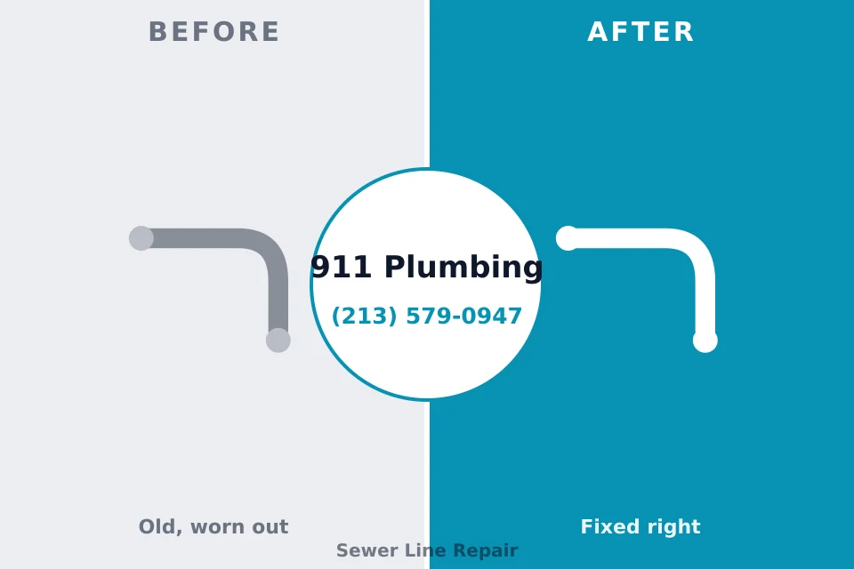 Before and after: plumbing repair Hoyt Lakes, MN